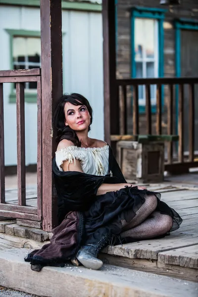 Saloon Girl Portrait — Stock Photo, Image