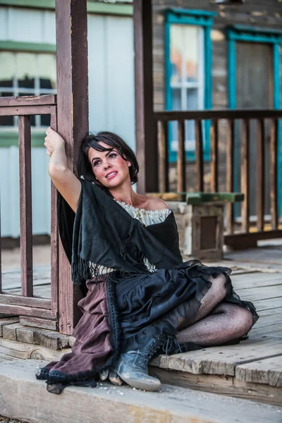 Saloon Girl Portrait — Stock Photo, Image