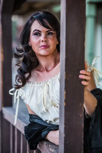 Saloon Girl Portrait — Stock Photo, Image