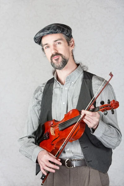 Musicien folklorique celtique sérieux — Photo