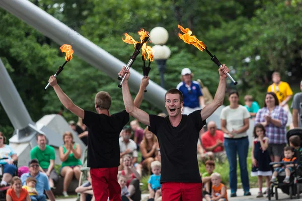 Żonglerów, w stanie iowa state fair — Zdjęcie stockowe