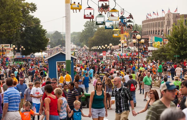 Multitud en la Feria Estatal de Iowa — Foto de Stock