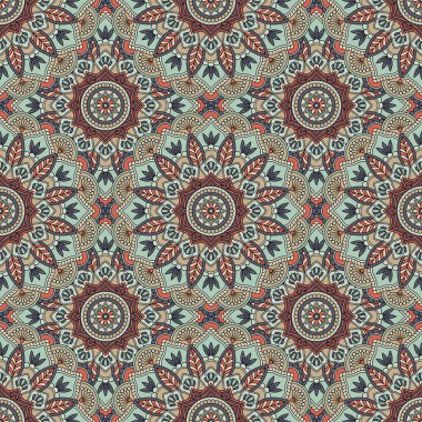 Mandala süs deseni. Kusursuz doğulu dokusu. Orintal, Arapça, Türkçe, sehpa motifi