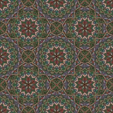 Mandala süs deseni. Kusursuz doğulu dokusu. Orintal, Arapça, Türkçe, sehpa motifi