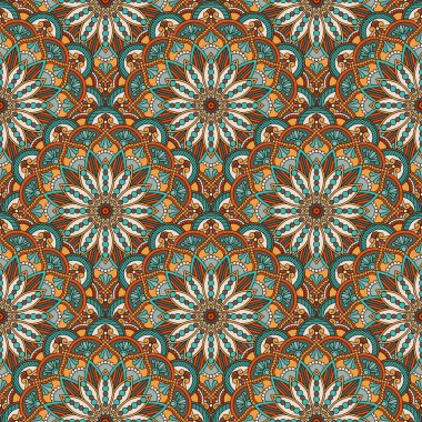 Mandala süs deseni. Kusursuz doğulu dokusu. Orintal, Arapça, Türkçe, sehpa motifi