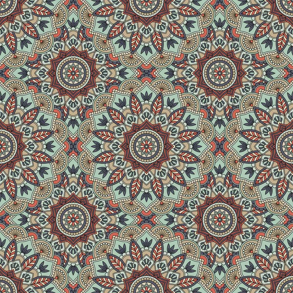 Mandala Ornament Pattern Seamless Oriental Texture Orintal Arabic Turkish Ottoman — Stock Vector