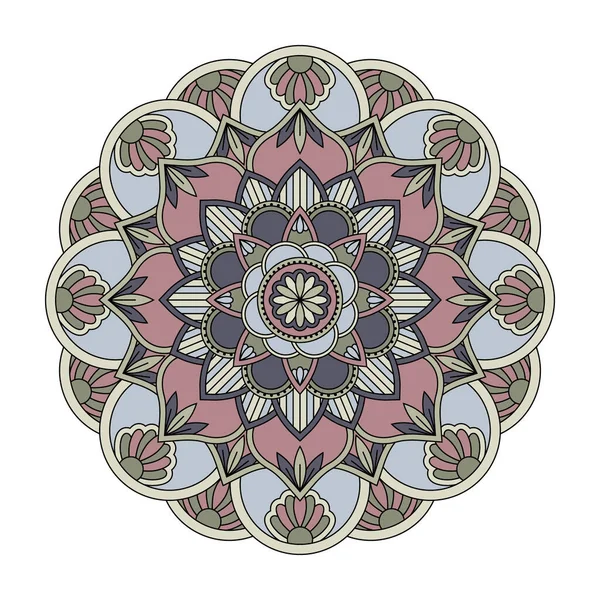 Vektör mandala beyaz arkaplanda izole edildi. Süslü kart. Doğulu desen, tasarım için klasik dekoratif unsur