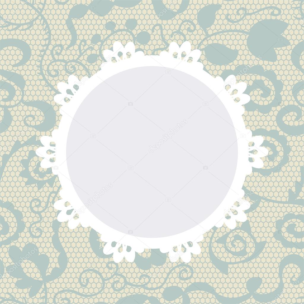 Elegant doily on lace gentle background