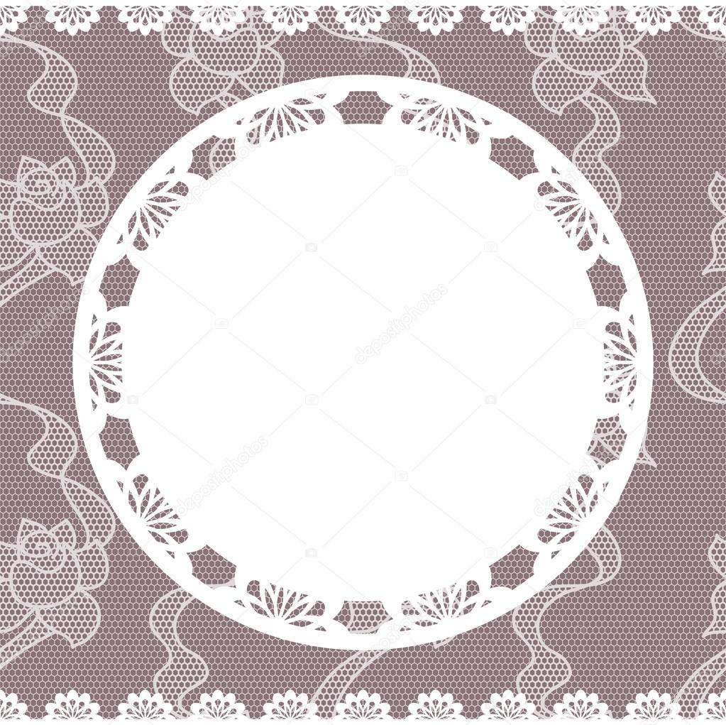 Elegant doily on lace gentle background