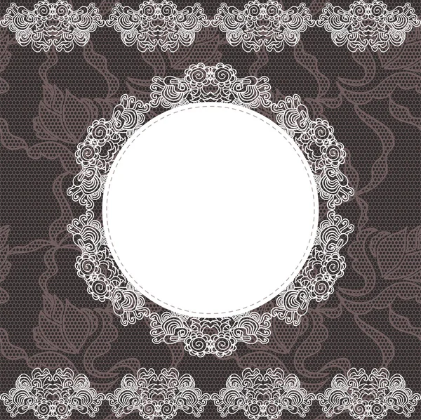 Elegant doily on lace gentle background — Stock Vector