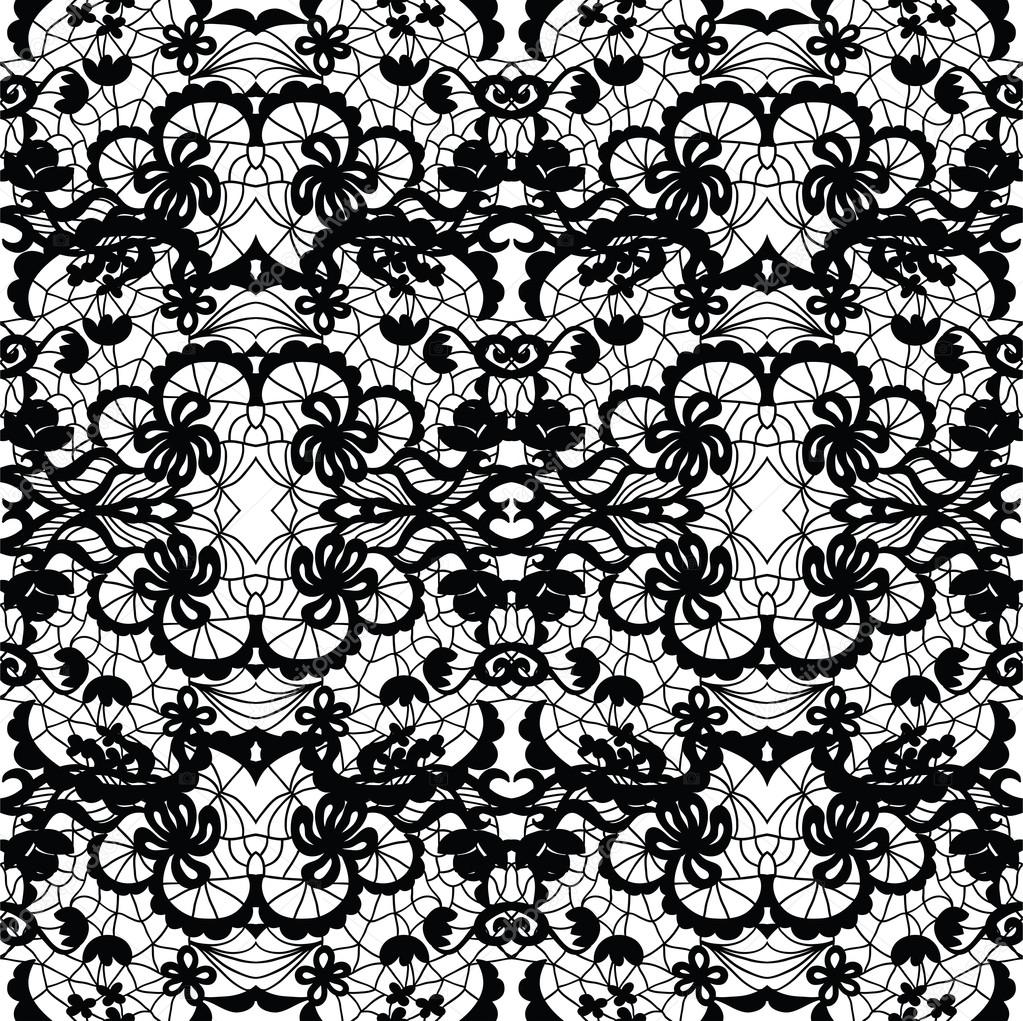 Lace vector fabric seamless pattern — Stock Vector © comotom0 #19176113