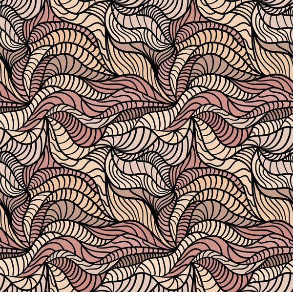 Nahtlose Wellen handgezeichnetes Muster — Stockvektor