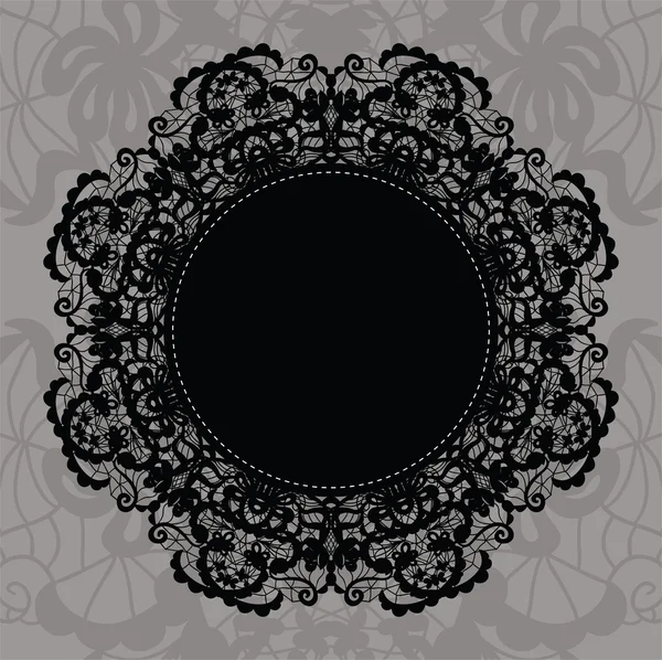 Elegant doily on lace gentle background — Stock Vector