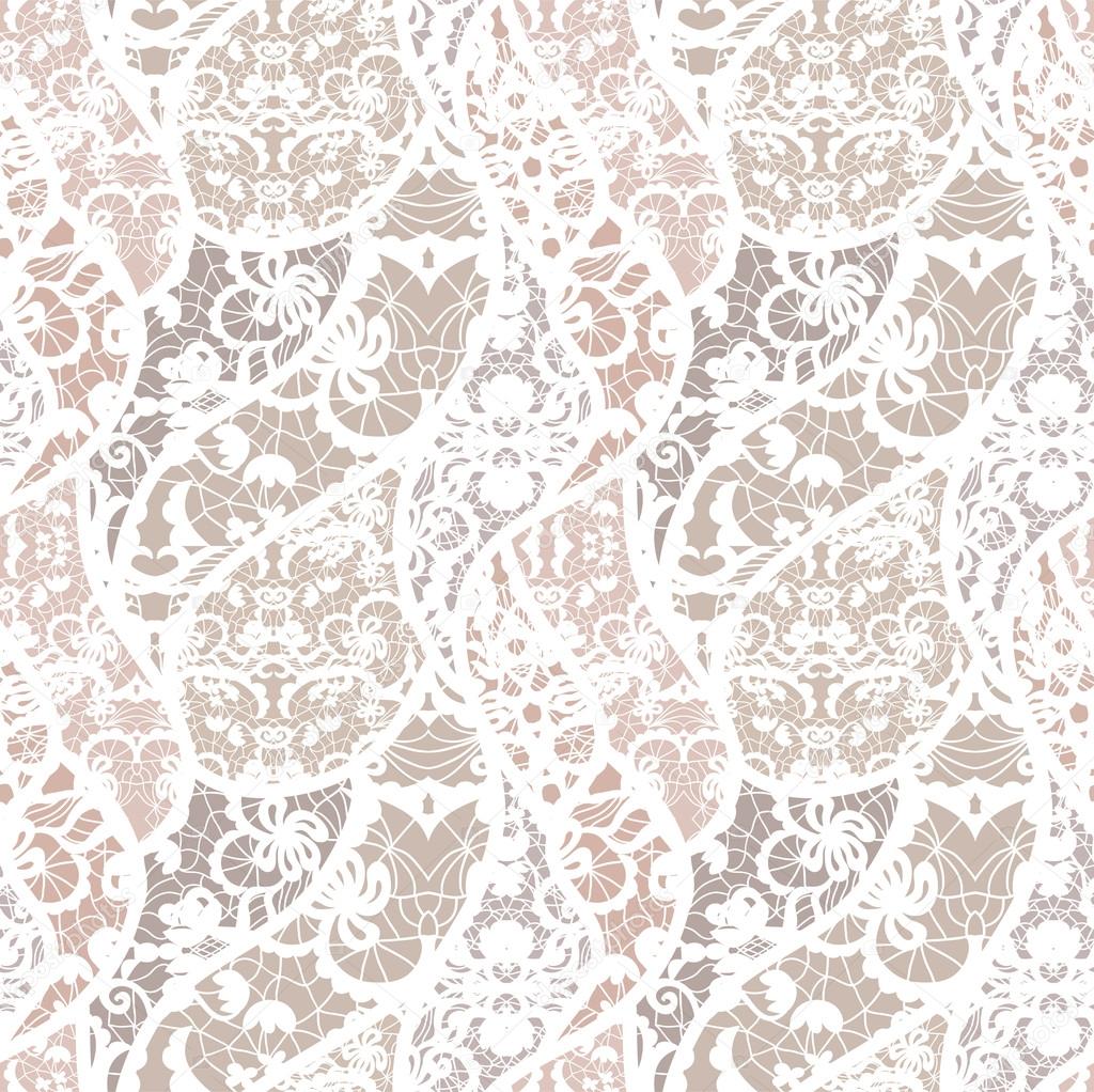 Lace vector fabric seamless pattern