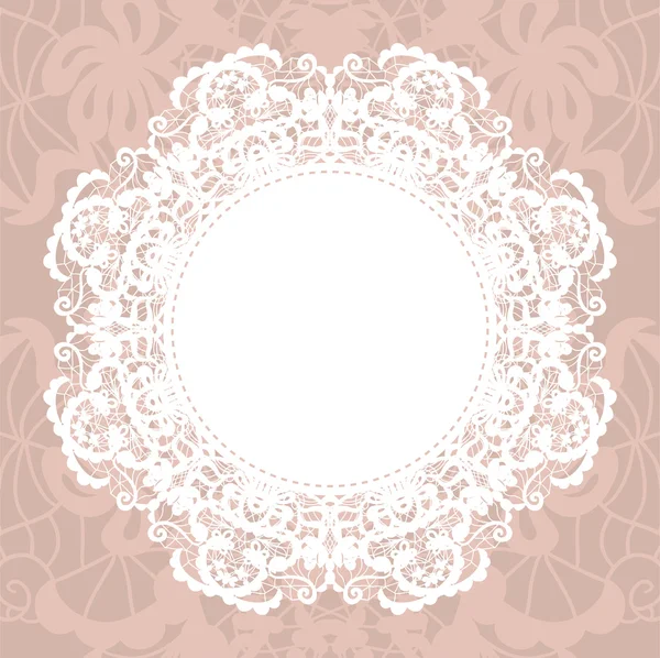 Elegant doily lace mild bakgrunden — Stock vektor