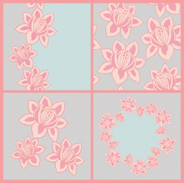 dört dantel örnekleri dantel modelleri çiçek ile ayarla