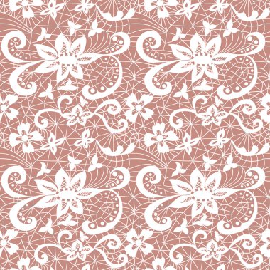 Çiçekli Dantel seamless modeli