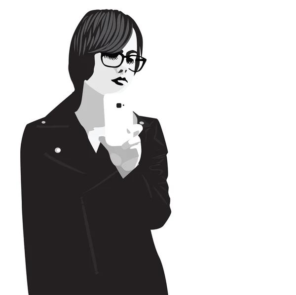 Girl taking a picture. Royalty Free Stock Vectors