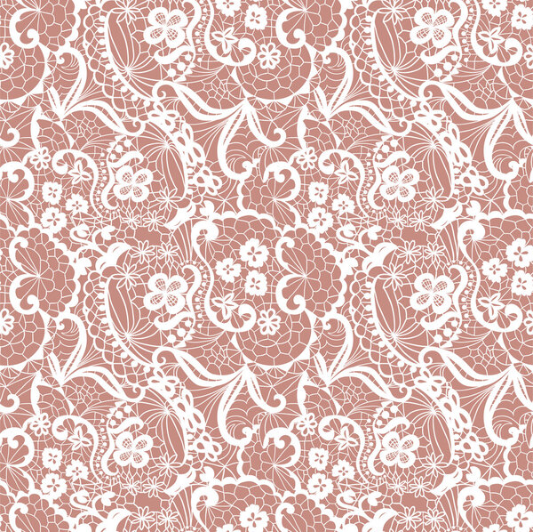 Lace seamless pattern with flowers