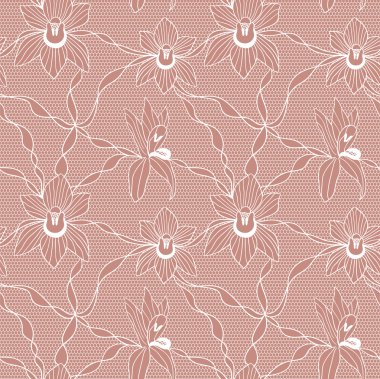 Beyaz dantel vektör kumaş seamless modeli