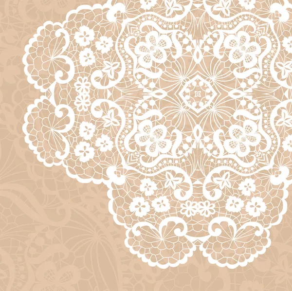 Elegant lacy doily — Stock Vector