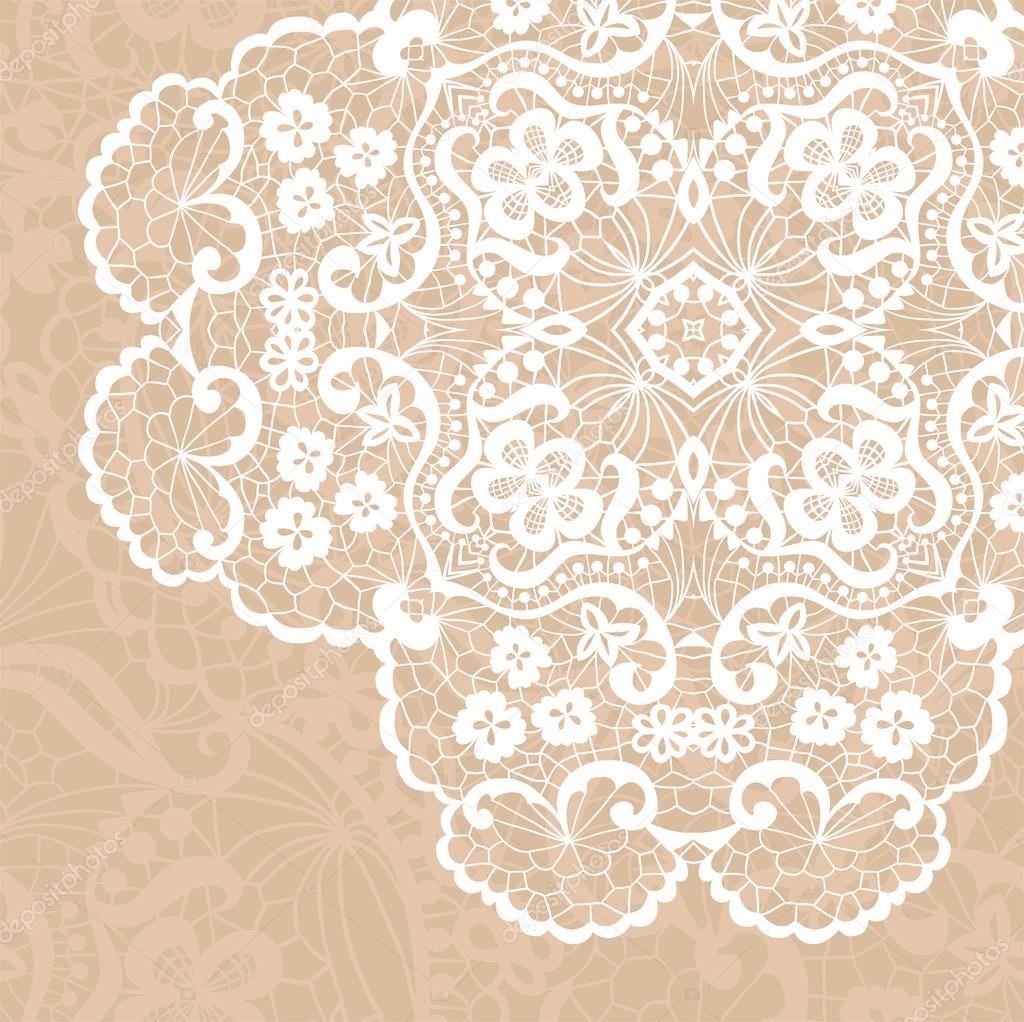 Elegant lacy doily