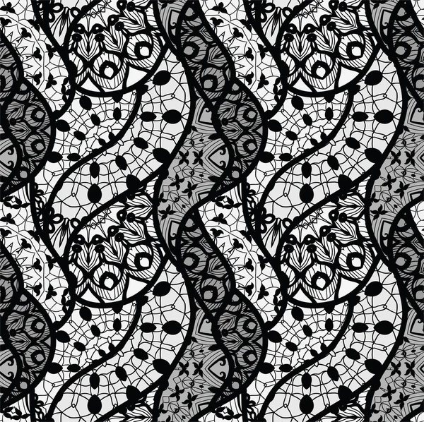 Lace vector fabric seamless pattern — Stock Vector