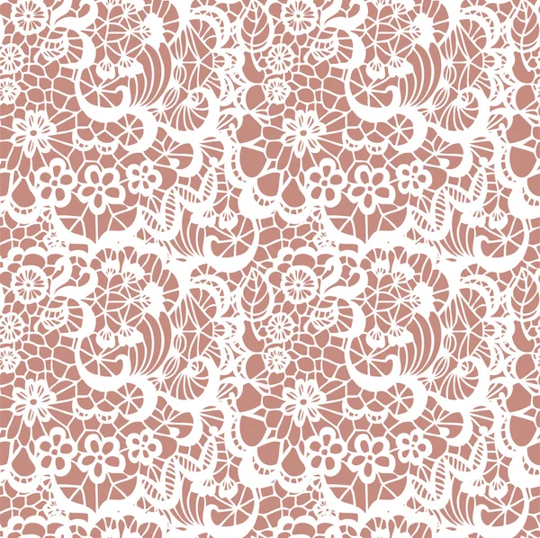 Lace seamless pattern with flowers — Stock Vector