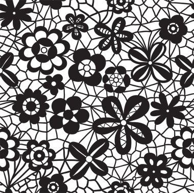 Çiçekli Dantel seamless modeli