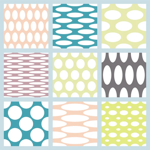 Set of elegant polka dot patterns. — Stock Vector