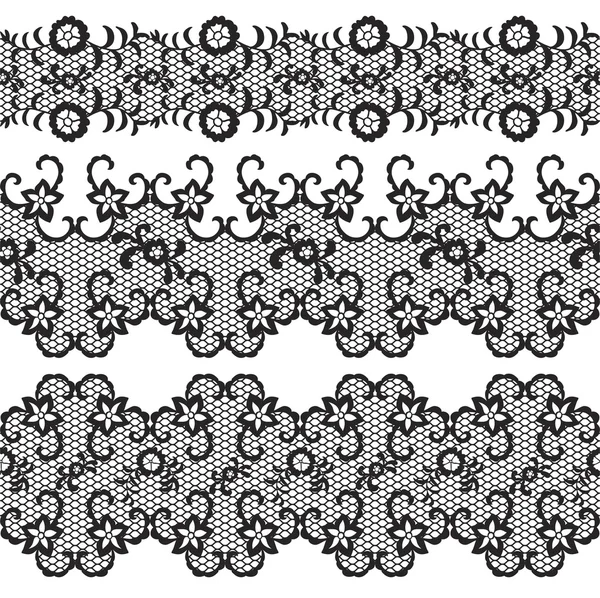 Verzameling van mooie kant vector trims — Stockvector