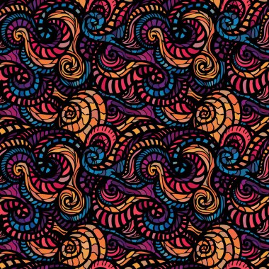 Dikişsiz dalgalar çizilmiş desen