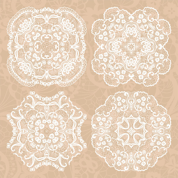 Set of lace ornaments