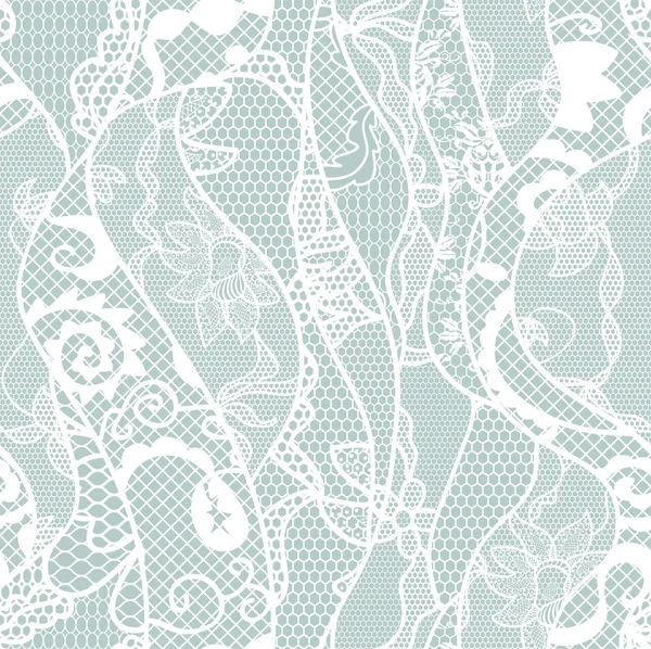 꽃 레이스 원활한 패턴 — 스톡 벡터