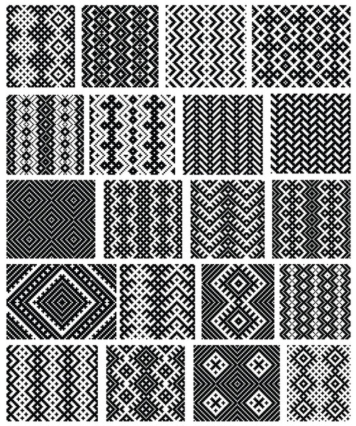 Set of 20 monochrome elegant seamless patterns