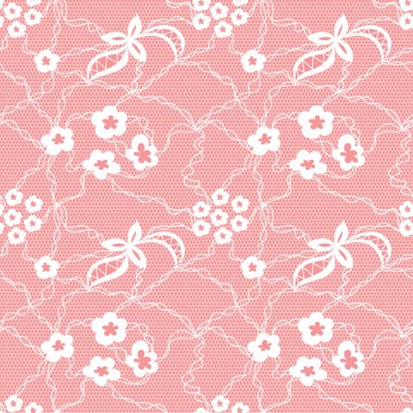 Çiçekli Dantel vektör kumaş seamless modeli