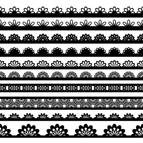 Lace ribbons — Stock Vector