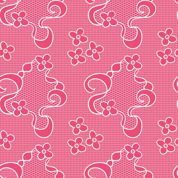 Tissu vectoriel dentelle motif sans couture avec des fleurs — Image vectorielle