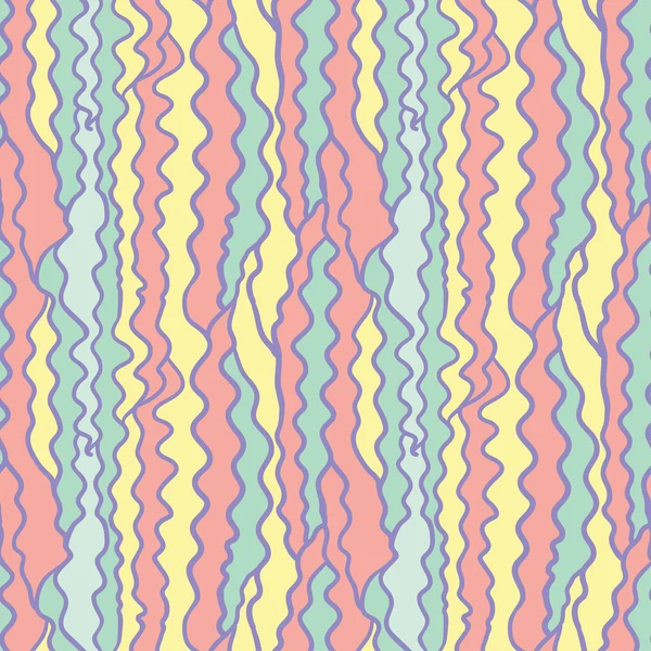 Кружевная векторная ткань бесшовный узор с линиями и волнами — стоковый вектор