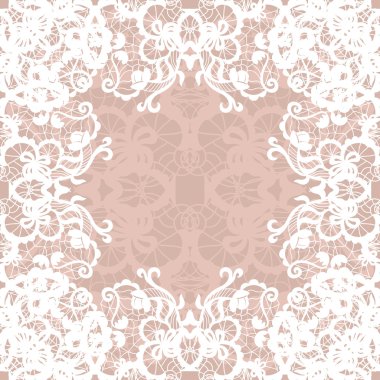 suluboya arka plan üzerinde zarif dantel bardak altlığı peçete