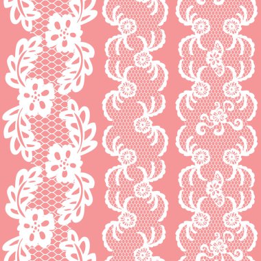 güzel dantel vektör süsler set