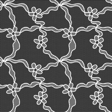 Çiçekli Dantel vektör kumaş seamless modeli