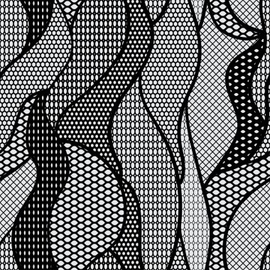 dantel vektör kumaş Dikişsiz desen çizgileri ve dalgalar