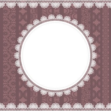 dantel arka planda scrapbooks için zarif bardak altlığı peçete