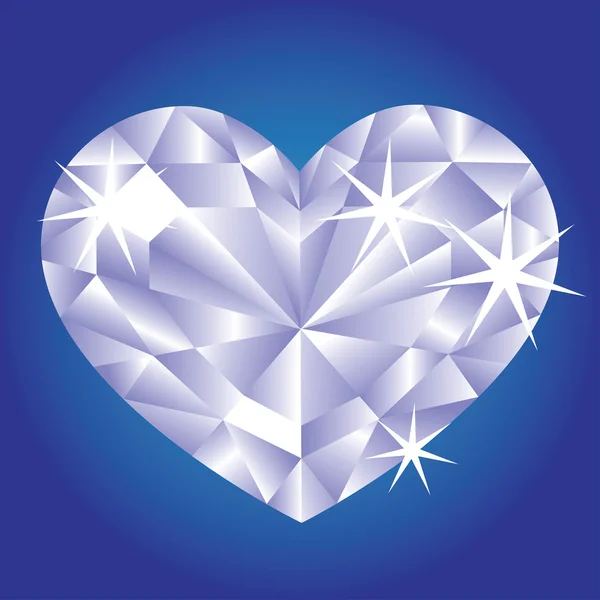Diamond card hearts — Stock Vector