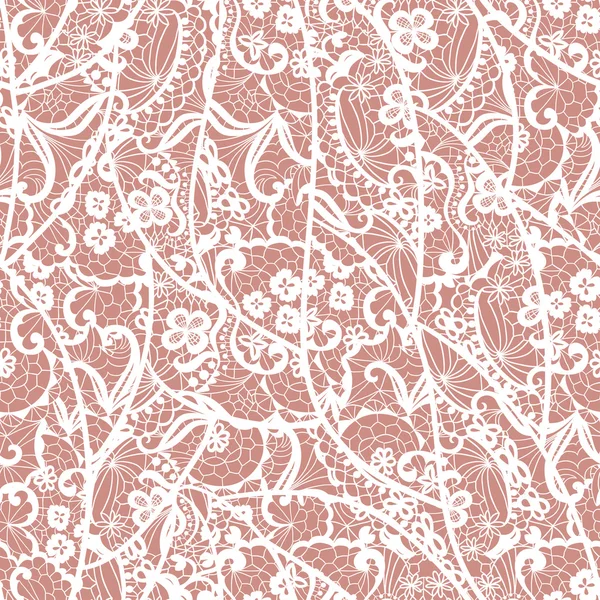 Кружево векторной ткани бесшовный узор с цветами — стоковый вектор
