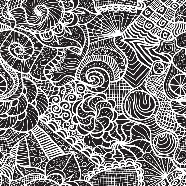 Hand-drawn seamless pattern — Stock Vector