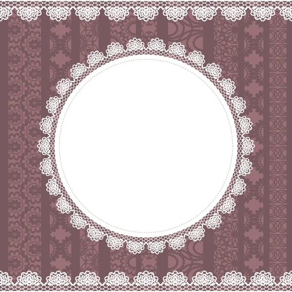 Elegant doily on lace background for scrapbooks — Stock Vector