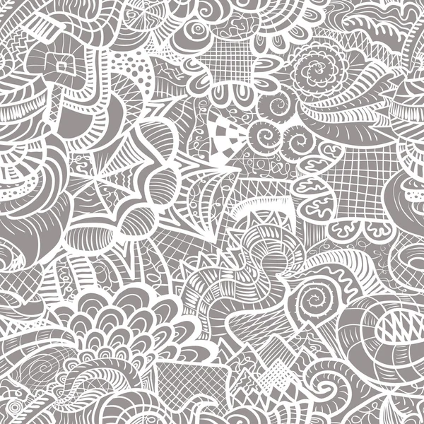 Hand drawn seamless pattern may be used as background — Stock Vector