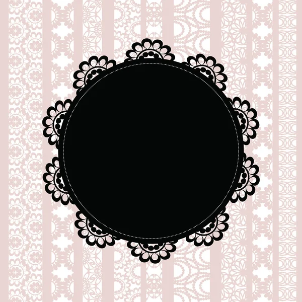 Elegant doily on lace background for scrapbooks — Stock Vector